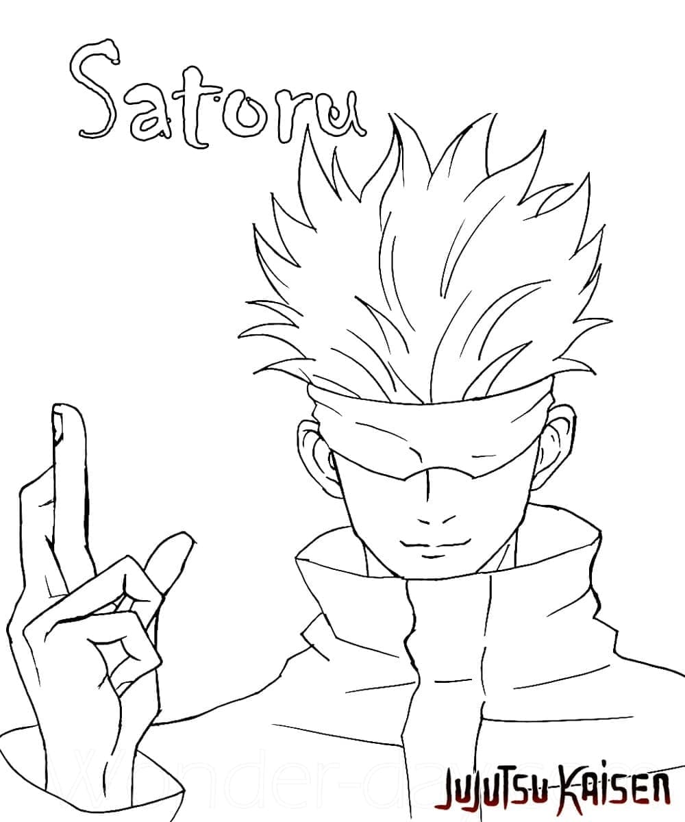 tranh tô màu Tô Màu Gojo Satoru