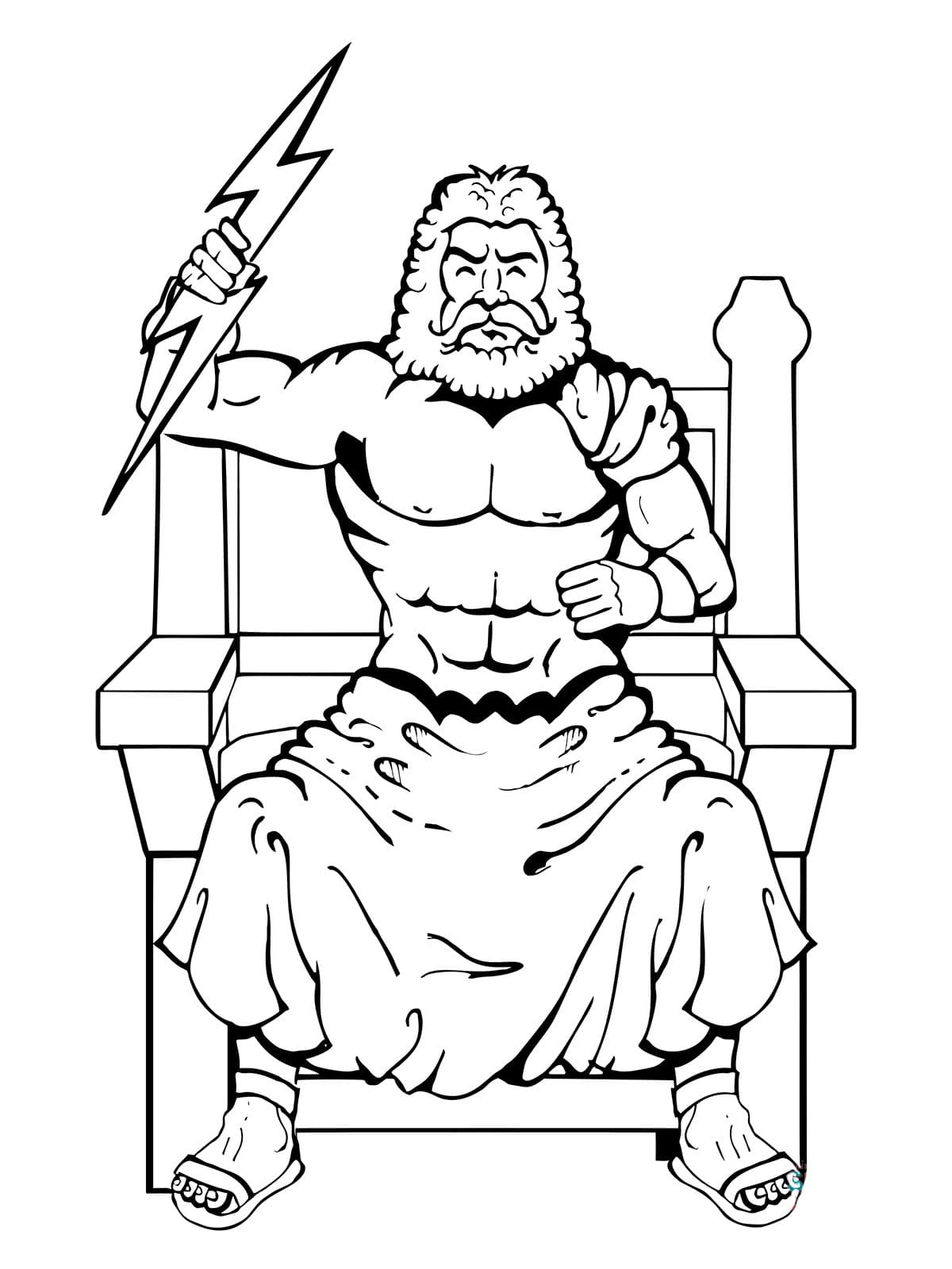 tranh tô màu Tô Màu Thần Zeus