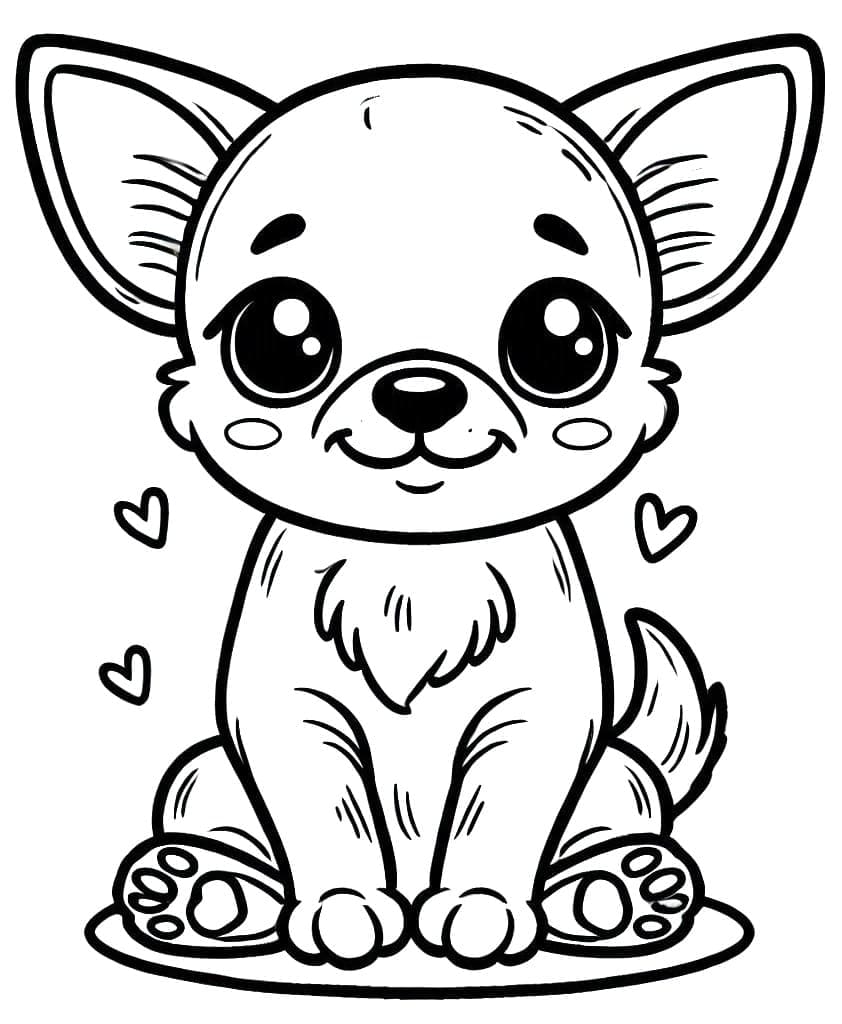 tranh tô màu Tô Màu Chó Chihuahua