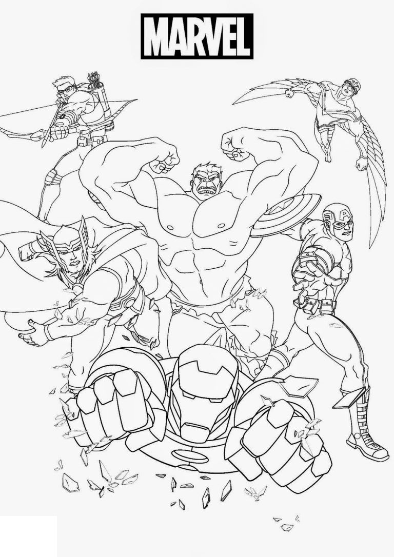 tranh tô màu Tô Màu Biệt Đội Avengers