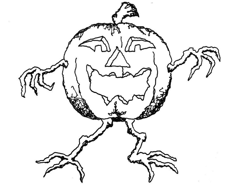 tranh tô màu Tô Màu Bí Ngô Halloween