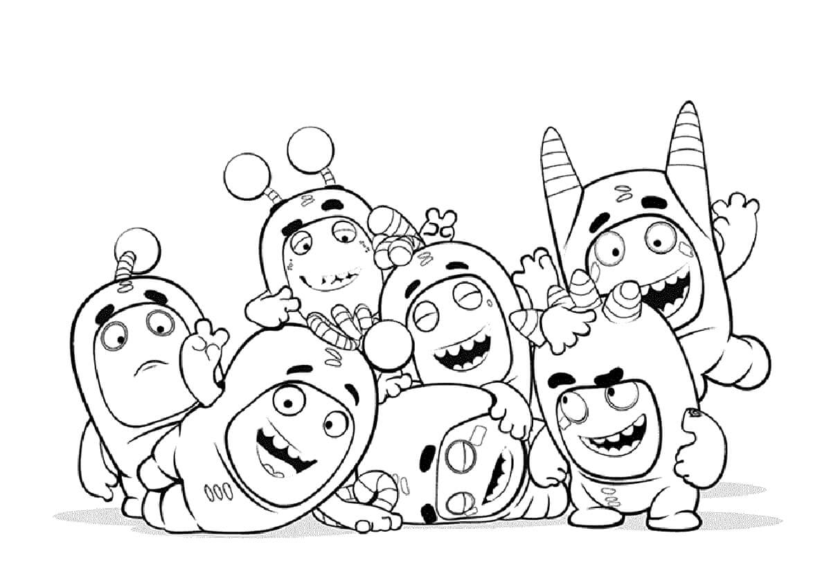 tranh tô màu Tô màu Oddbods