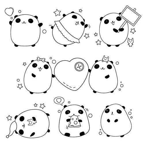 tranh tô màu Tô Màu Sticker Cute