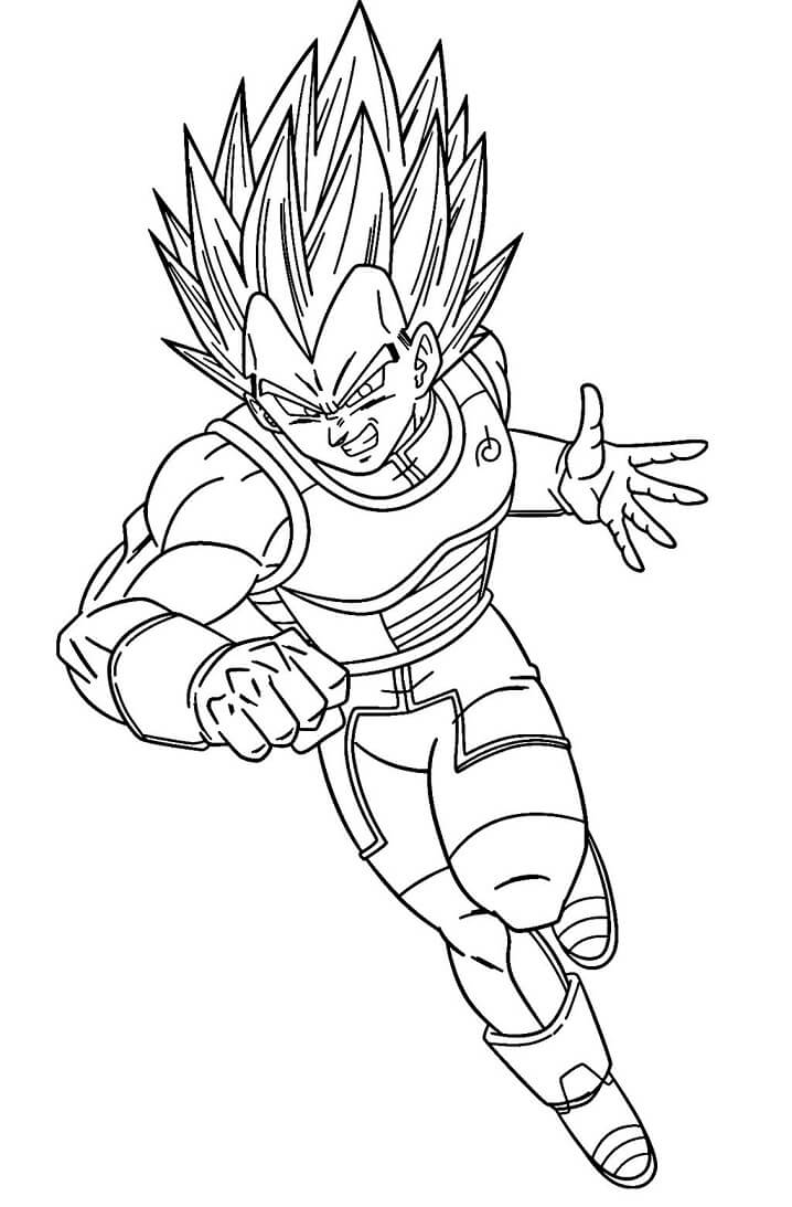 tranh tô màu Tô Màu Vegeta