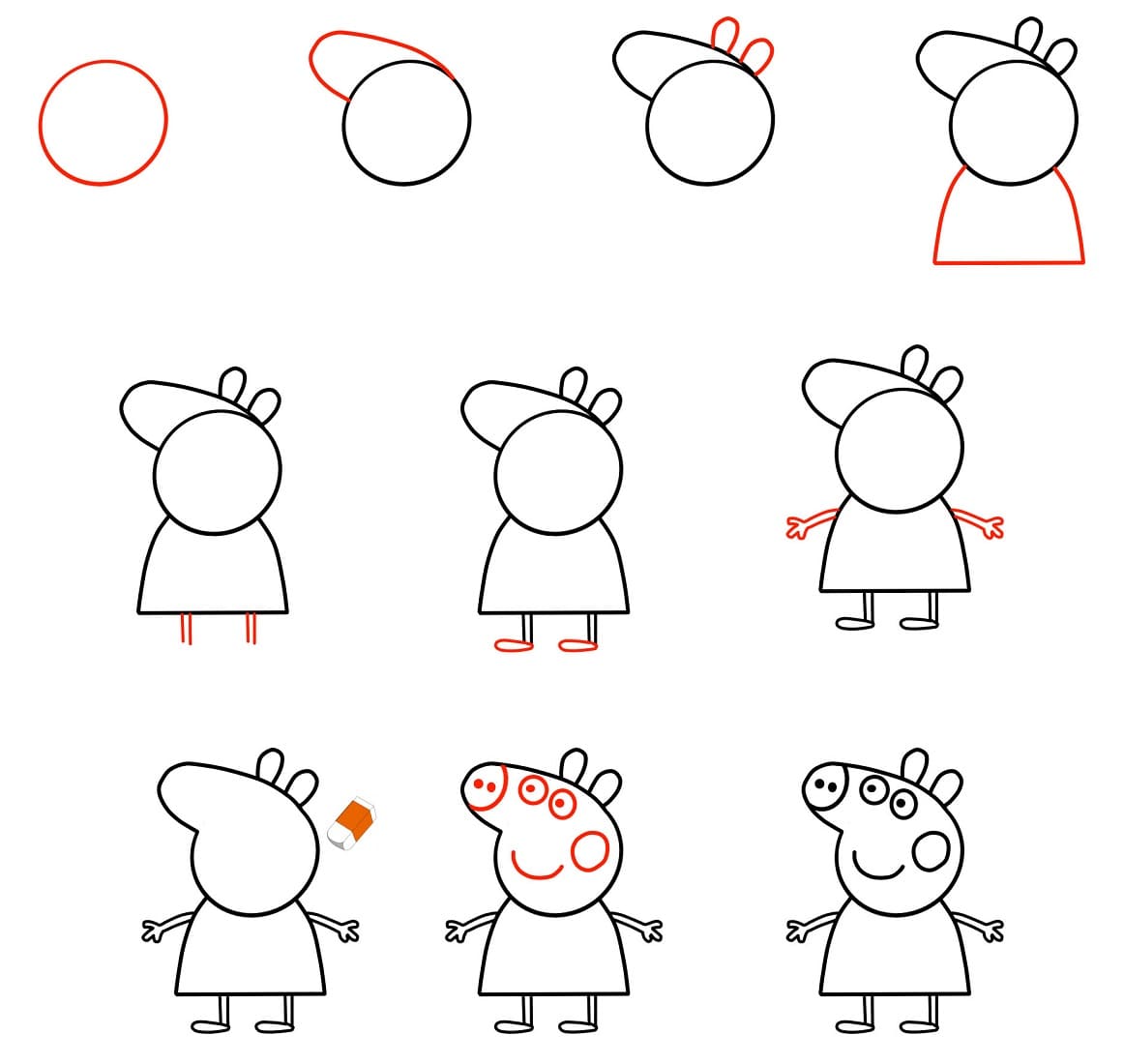tranh tô màu Vẽ Heo Peppa