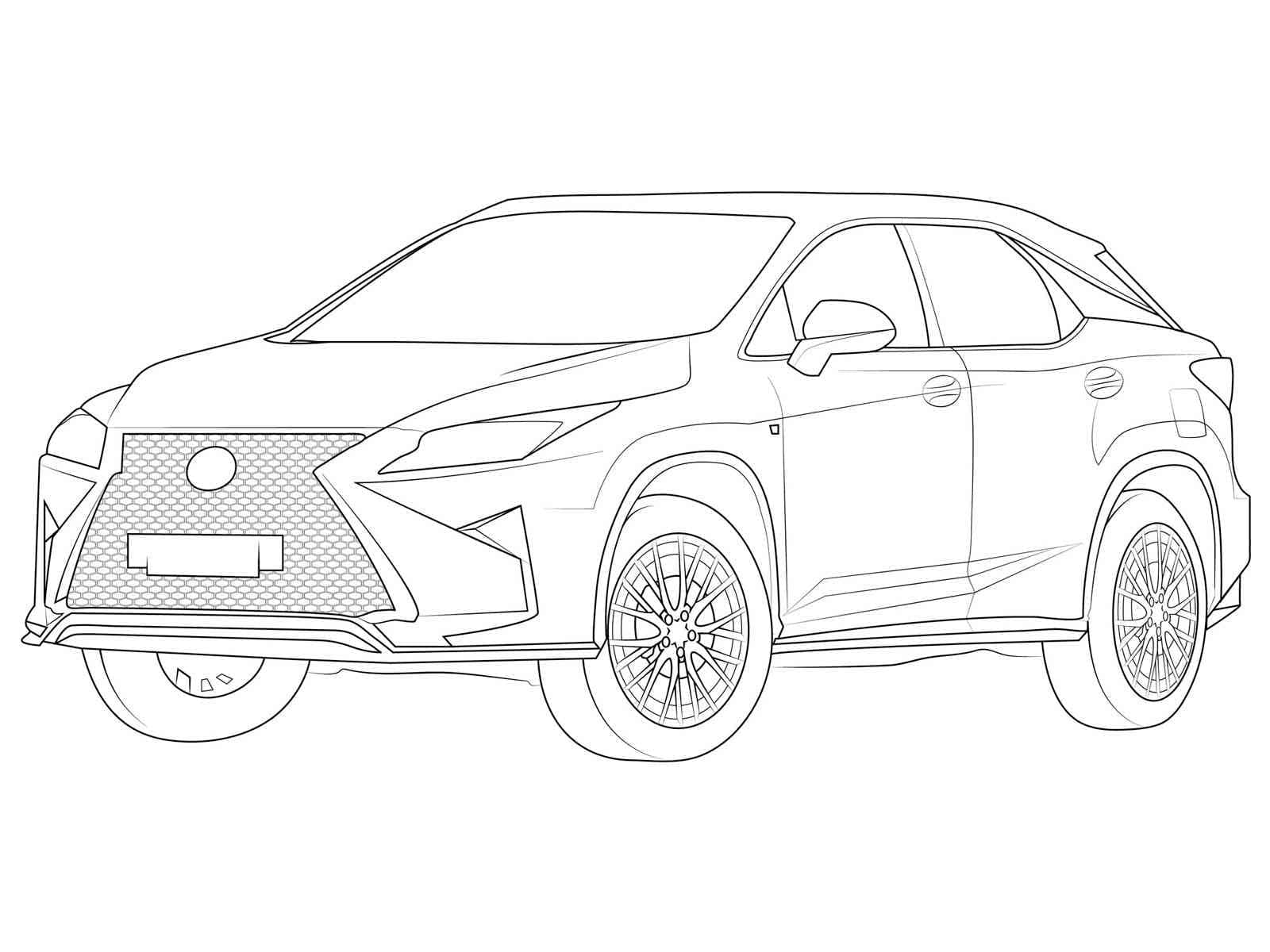 tranh tô màu Tô Màu Xe Lexus