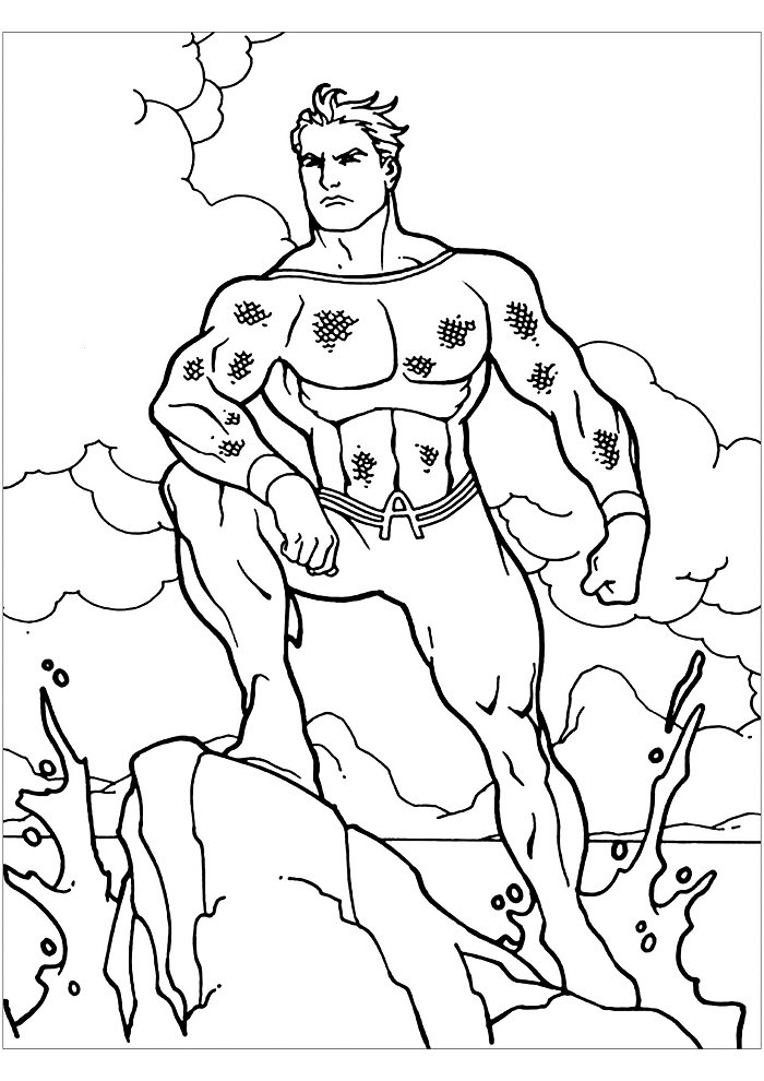 tranh tô màu Tô Màu Aquaman