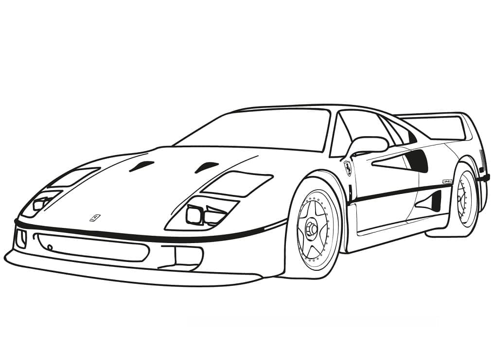 tranh tô màu Tô Màu Xe Ferrari