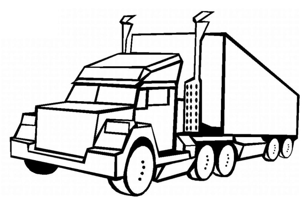 tranh tô màu Tô Màu Xe Container