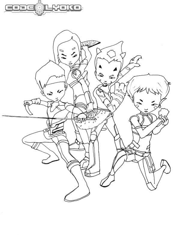 tranh tô màu Tô Màu Mật Mã Lyoko 