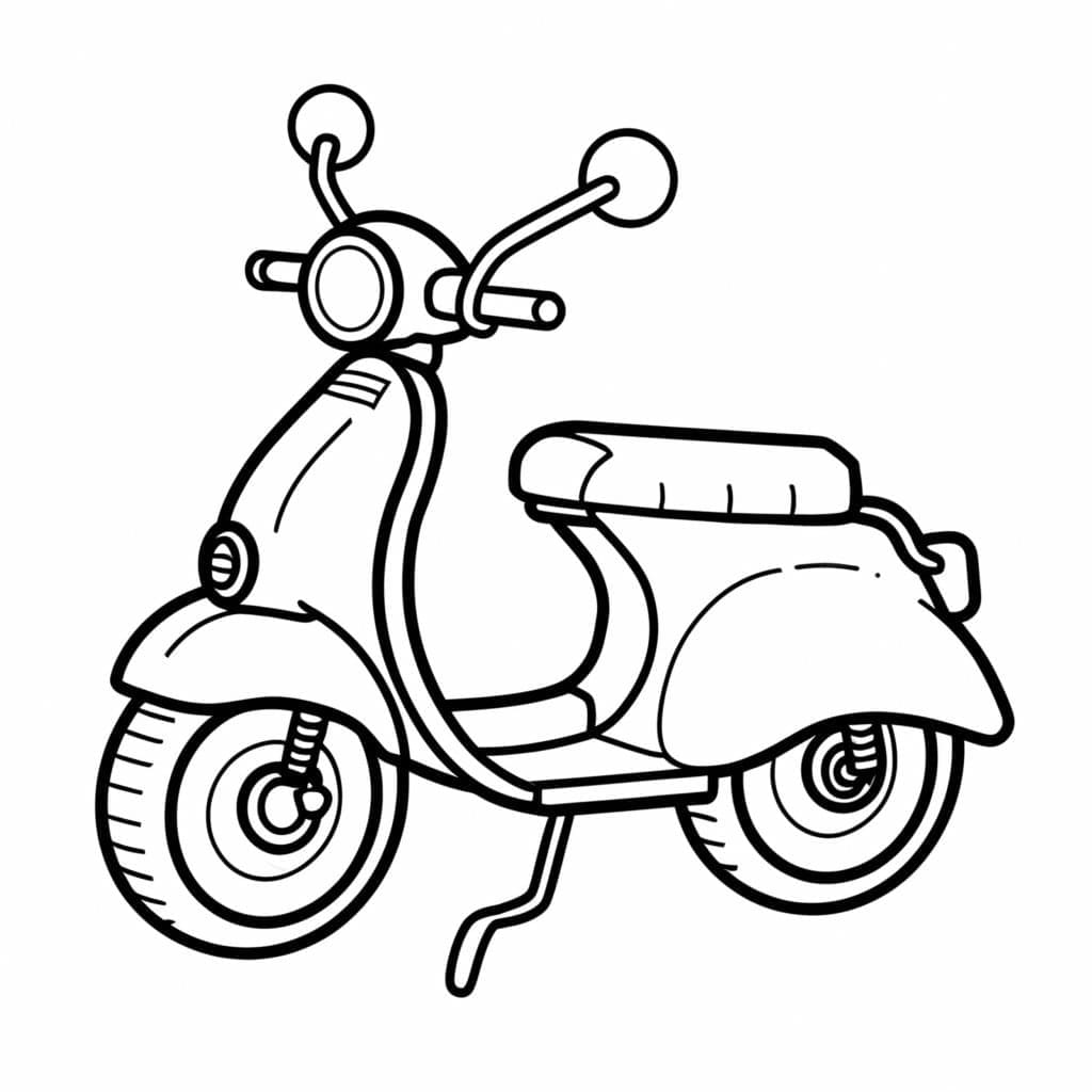 tranh tô màu Tô Màu Xe Tay Ga