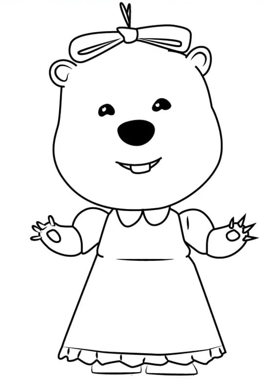 tranh tô màu Tô Màu Hải Ly Loopy