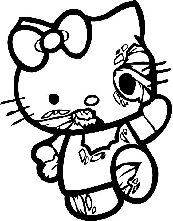 tranh tô màu Tô Màu Hello Kitty