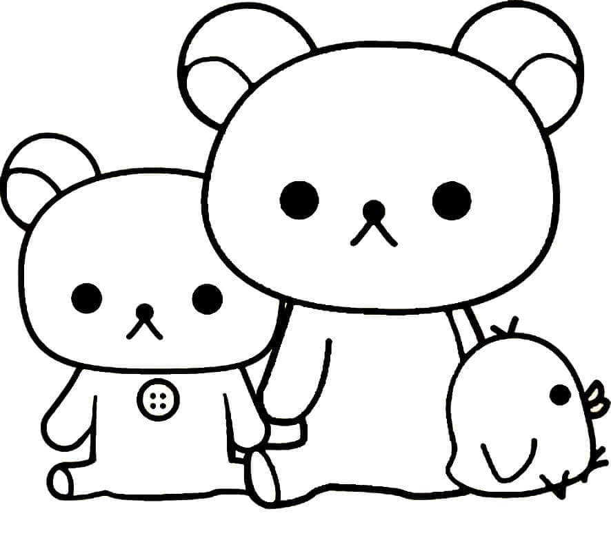 tranh tô màu Rilakkuma