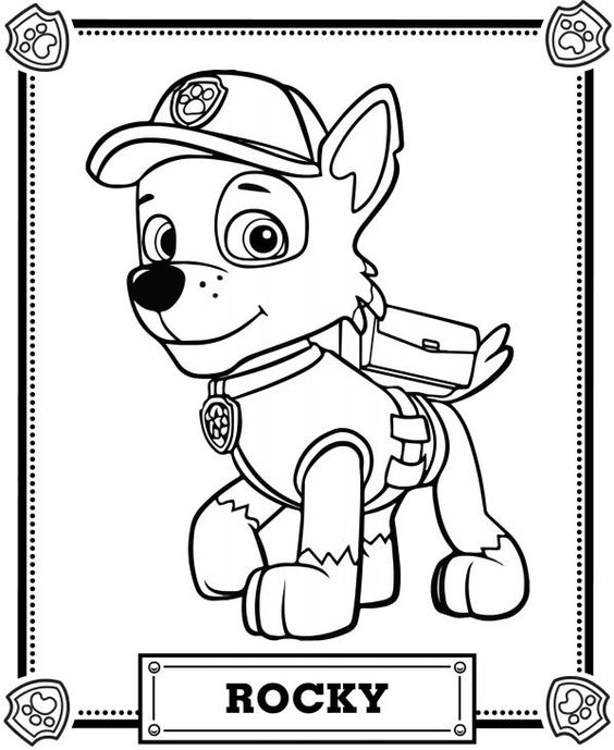 tranh tô màu Tô Màu Đội Chó Cứu Hộ Paw Patrol
