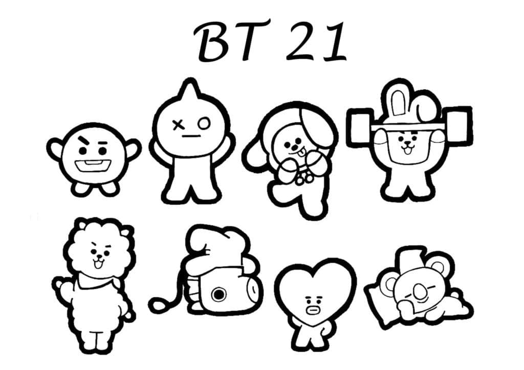 tranh tô màu Tô Màu BT21