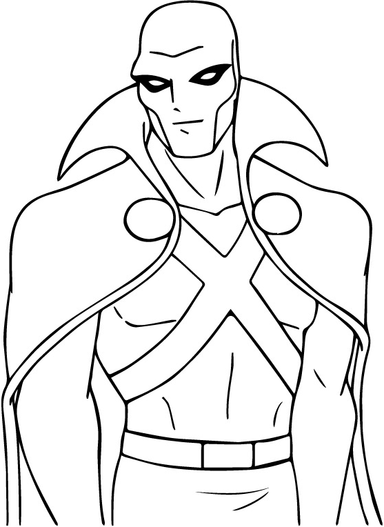 tranh tô màu Tô Màu Martian Manhunter
