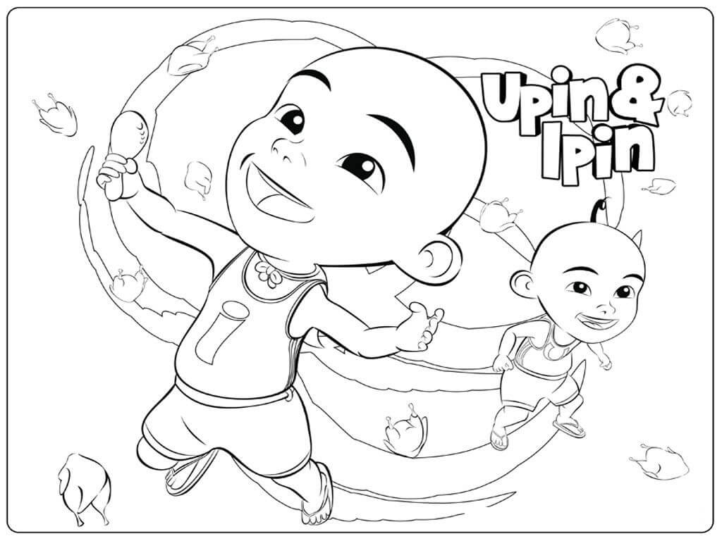 tranh tô màu Tô Màu Upin và Ipin
