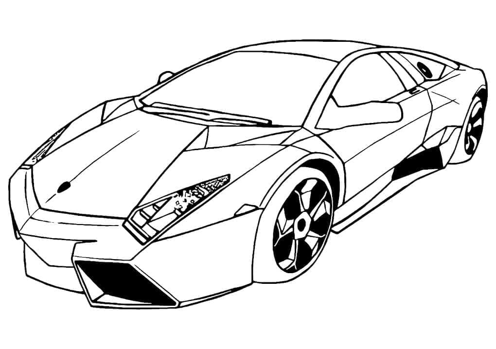 tranh tô màu Tô Màu Siêu Xe Lamborghini