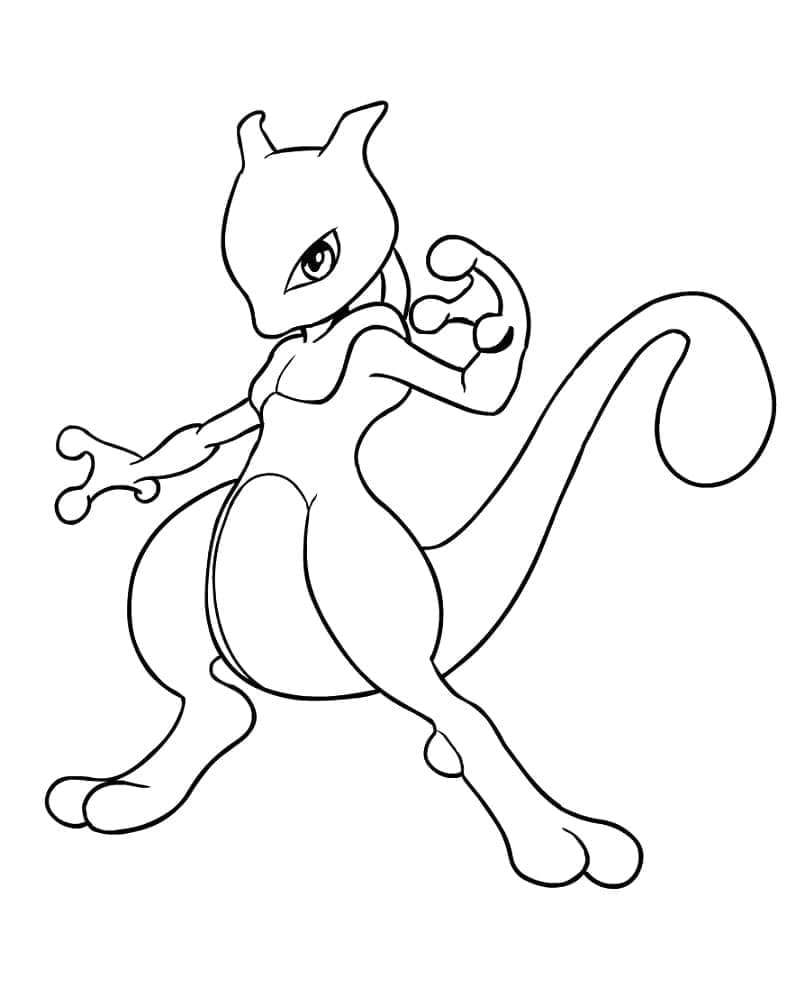 tranh tô màu Tô Màu Mewtwo