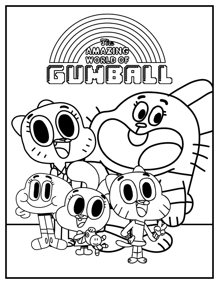 tranh tô màu Tô Màu Thế Giới Kì Diệu Của Gumball