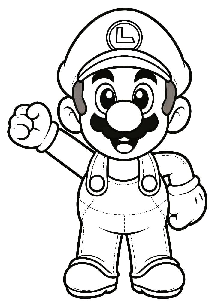 tranh tô màu Tô Màu Luigi