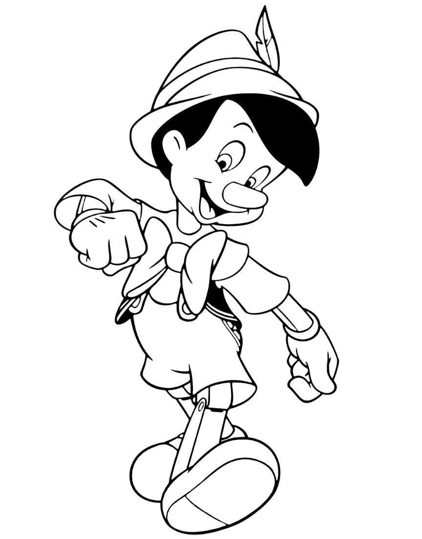 tranh tô màu Tô Màu Cậu Bé Người Gỗ Pinocchio