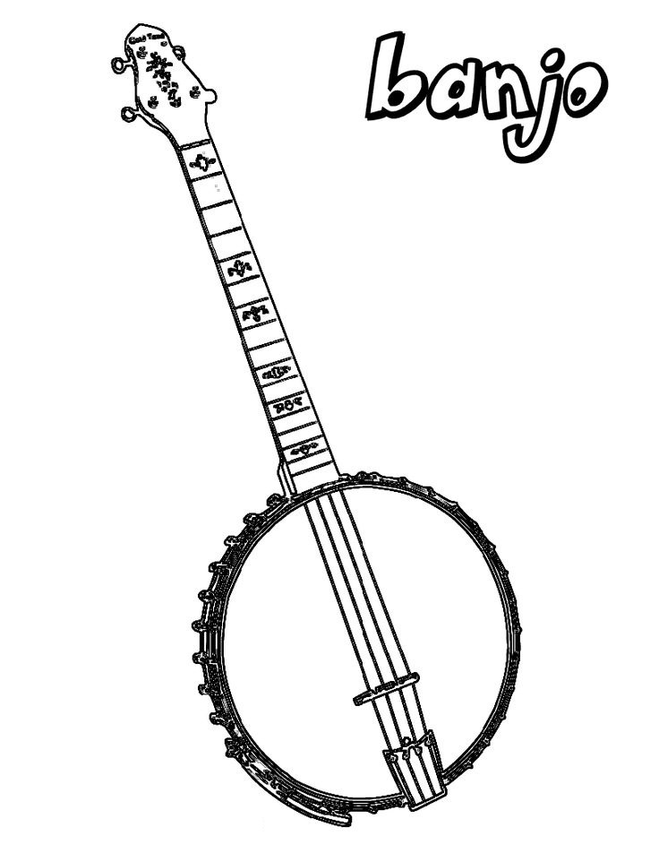 tranh tô màu Tô Màu Đàn Banjo