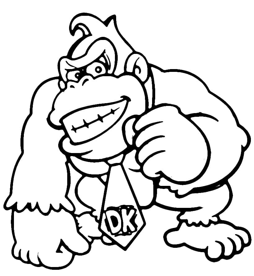 tranh tô màu Tô Màu Donkey Kong