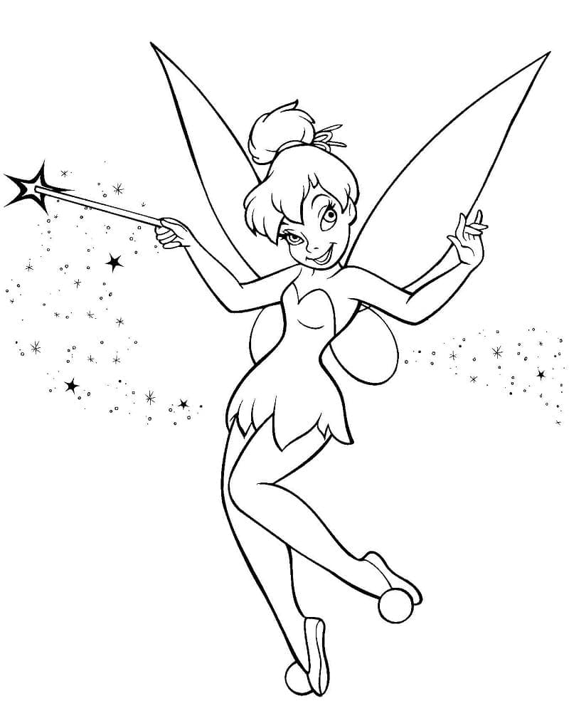tranh tô màu Tô Màu Nàng Tiên Tinker Bell