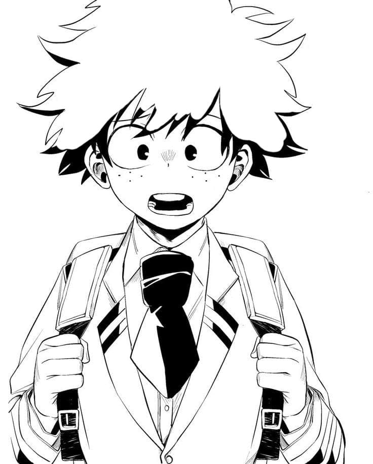 tranh tô màu Tô Màu Midoriya Izuku