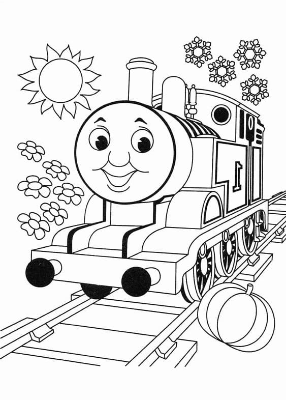 tranh tô màu Tô Màu Xe Lửa Thomas
