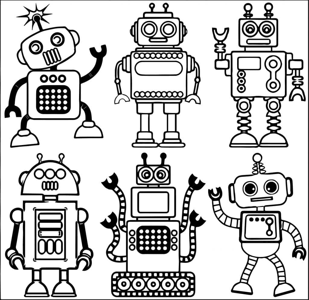tranh tô màu Tô Màu Robot