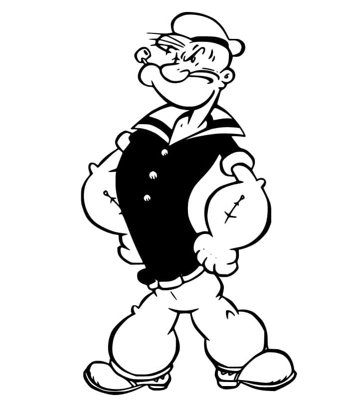 tranh tô màu Tô Màu Thủy Thủ Popeye