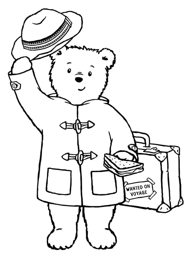 tranh tô màu Tô Màu Gấu Paddington