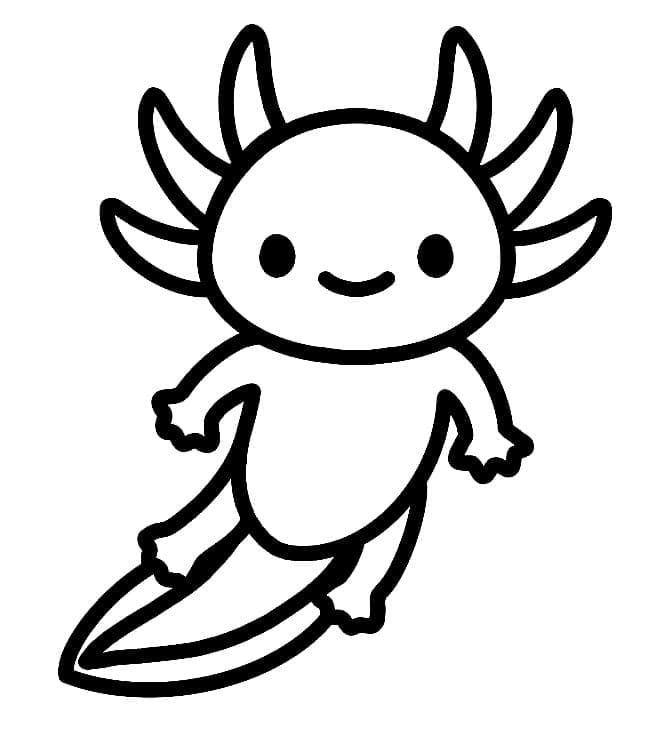tranh tô màu Tô Màu Axolotl