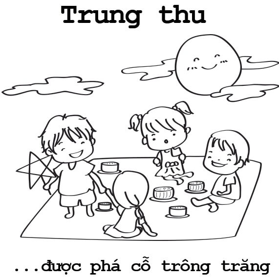 tranh tô màu Tô Màu Trung Thu