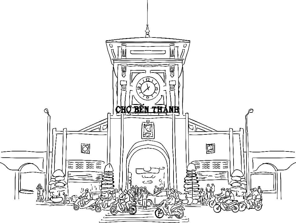 tranh tô màu Tô Màu Danh Lam Thắng Cảnh