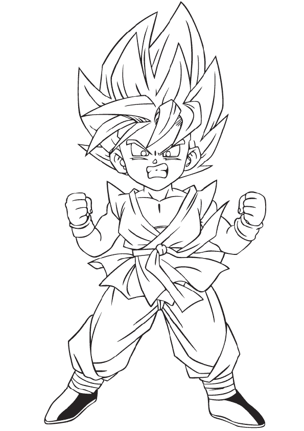 tranh tô màu Tô Màu Goku