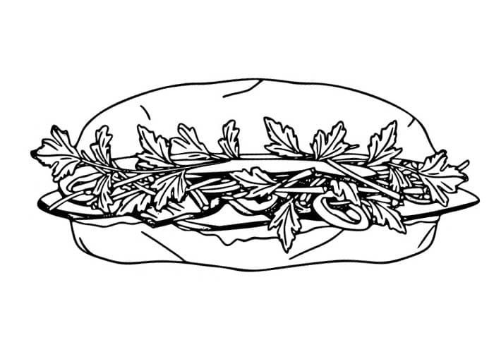 tranh tô màu Tô Màu Bánh Mì