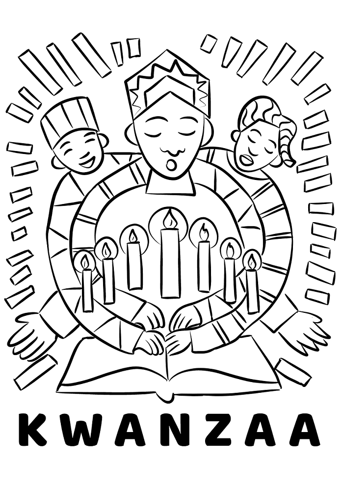 tranh tô màu Tô Màu Lễ Kỷ Niệm Kwanzaa