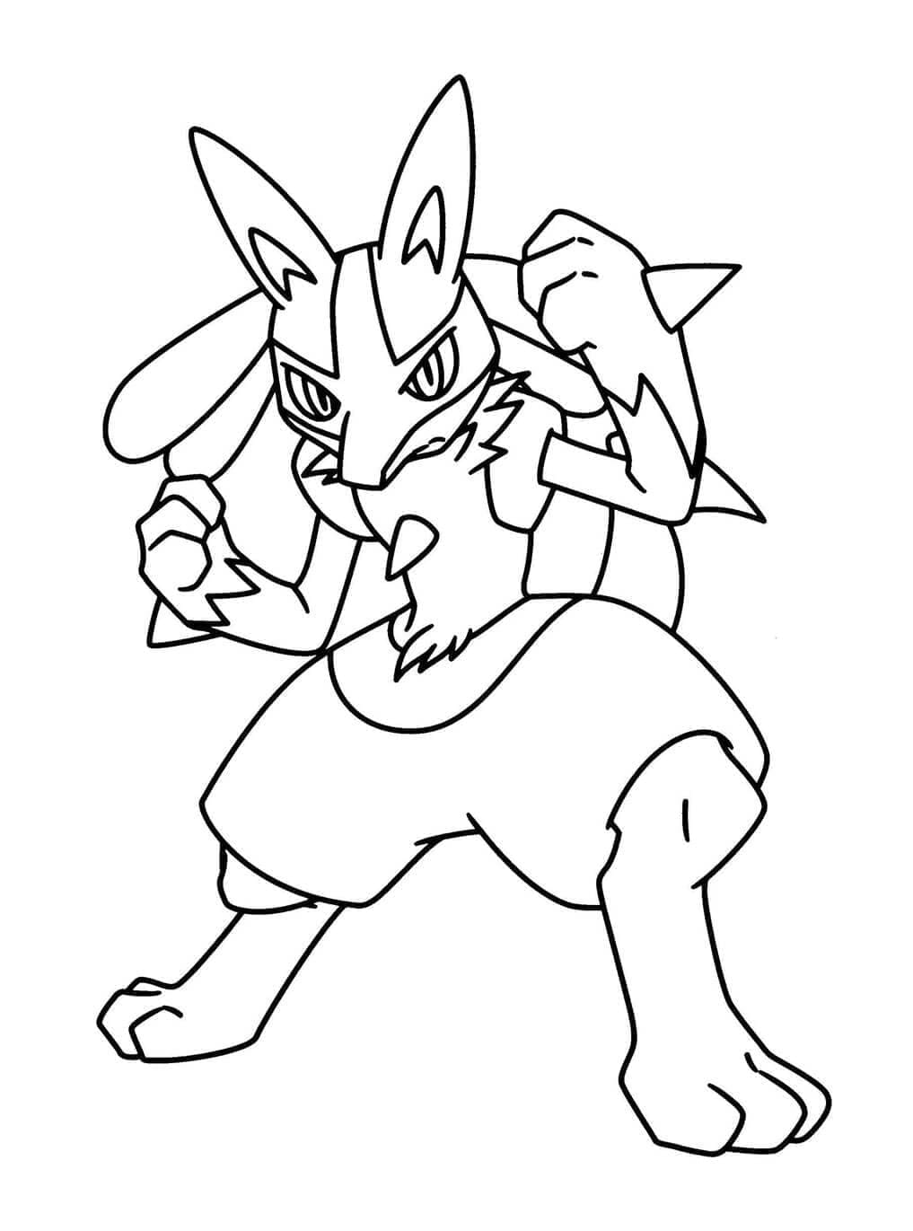 tranh tô màu Tô Màu Lucario