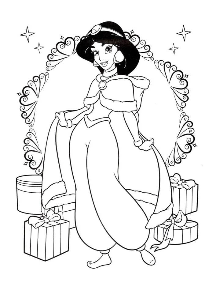 tranh tô màu Tô Màu Công Chúa Jasmine